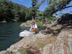 Dinghed to this cute little island in the Baie Fine channel