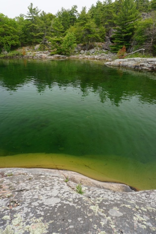 Emerald green water