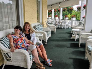 Deb and Niki at the lovely, historic 1889 Perry Hotel in Petoskey